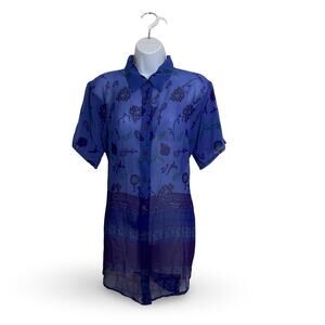 L&S Designs Sheer Button Down
